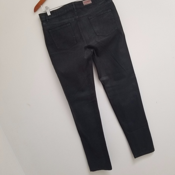 Judy Blue Black wax Coated Pants SZ 11 5% Spandex - Picture 5 of 6